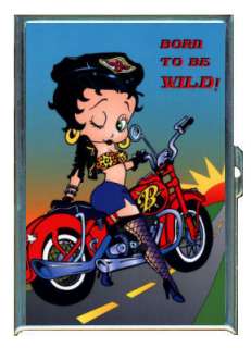 BETTY BOOP BORN TO BE WILD MOTORCYCLE ID Holder, Cigarette Case or 