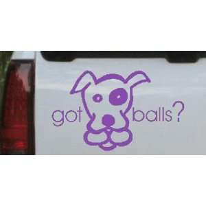 Purple 38in X 22.8in    Got Balls Dog Animals Car Window Wall Laptop 