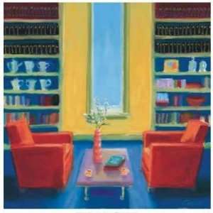   Chairs in Library   Artist Jeff Condon   Poster Size 20 X 20 inches