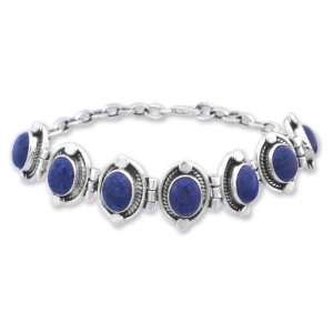    Lapis lazuli bracelet, Majestic Blue 0.6 W 7.9 L Jewelry