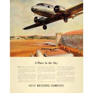   Fuel Aircraft Illustration Plane   Original Print Ad
