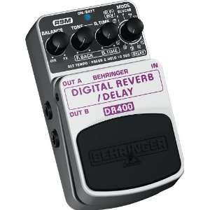  DR400 Digital Stereo Reverb/Delay Effects Pedal Musical Instruments
