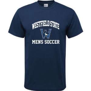  Westfield State Owls Navy Youth Mens Soccer Arch T Shirt 