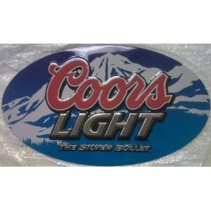  Coors Light Oval Embossed Tin Beer Sign: Office Products