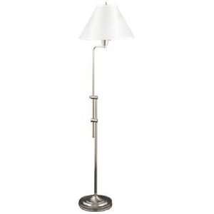  Westerly Satin Nickel Adjustable Floor Lamp with Cream 