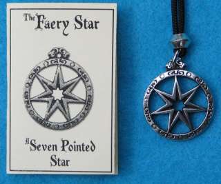 FAERY STAR PENDANT 7 pointed star wicca witch pagan  