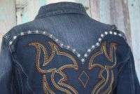 PERFECT! WAY OUT WEST JEAN JACKET BY DOUBLE D RANCH! STUDS AND MORE 