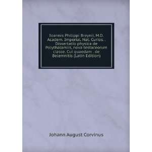  quaedam . de Belemnitis (Latin Edition): Johann August Corvinus: Books