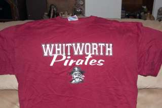 Colorful Whitworth Pirates Tee Shirt Large Adult   