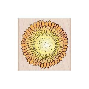  Curly Flower Wood Mounted Rubber Stamp (F4255): Arts 