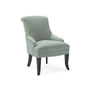   Home Mia Chair, Leather, Light Blue, Antique Brass