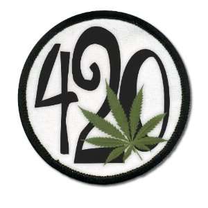  420 Weed Marijuana Hemp Pot Leaf 3 inch Sew on Patch 