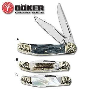  Boker Copperhead Folding Knife Pearl Handle: Sports 