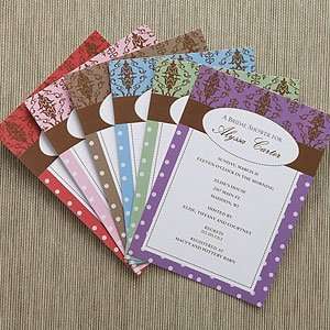  Bridal Damask Personalized Party Invitations: Health 