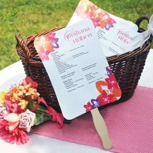 DIY Designer Wedding Ceremony Fan Program Paper  50 Fans 