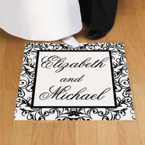 Personalized Black & White Wedding Floor Cling   Party Decorations 