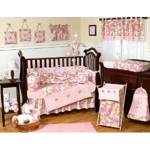   Crib Bedding Set   Pink and Khaki Camo Military Camouflage Army Baby