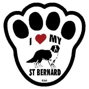  Paw Prints Suction Cup Signs   St. Bernard