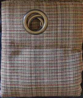 NEW BROWN GOLD AND AUBURN WEAVE PATTERN CURTAIN PANEL WITH DECORATIVE 
