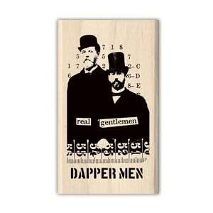  Dapper Men Wood Mounted Rubber Stamp: Arts, Crafts 