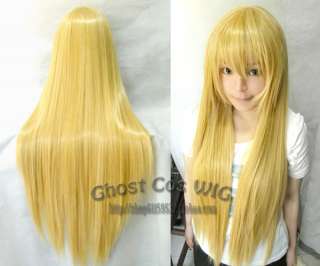 New Long Warm Blonde Cosplay Party Straight Wig 100cm WG011  