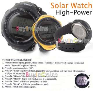 Solar Dual Power Energy Chime Water Resistance Watch #1  