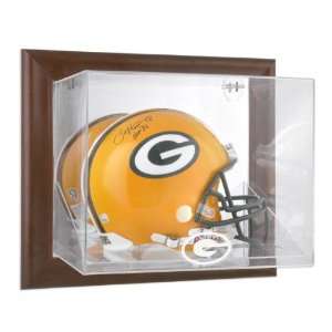  Green Bay Packers Brown Framed Wall Mounted Logo Helmet 
