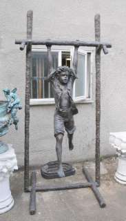 ft Bronze Swing Boy Sculpture Garden Statue  