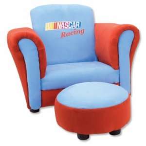  NascarA Red and Blue Ultrasuede Club Chair Set: Everything 