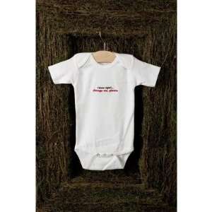 Change me please Infant Bodysuit in White / Black / Red Size 3 6 