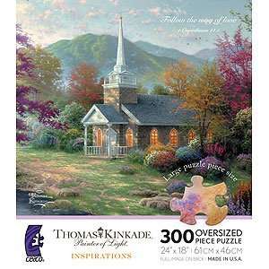   Kinkade Streams of Living Water   300 Large Piece Puzzle: Toys & Games