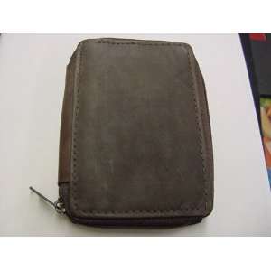  Brown Leather Wallet Key Holder 