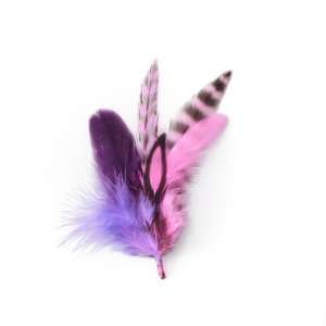   Lily Feather Fur Extension, Short, Pink/Purple