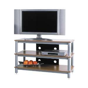 Lovan Matrix AV TV Stand 3 Level 1 4 inch and 2 8 inch Silver Frames 