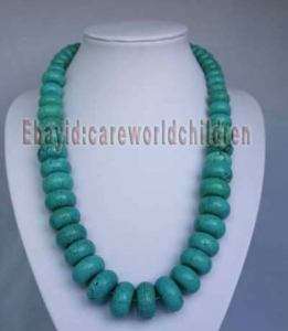 JL Gradually Abacus Turquoise Bead Necklace  