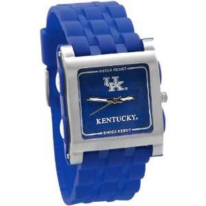 Kentucky Wildcats Royal Blue Mens Square Stainless Steel Face Analog 