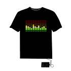 Up and Down Light Sound music Activated LED EL T Shirt Jg2
