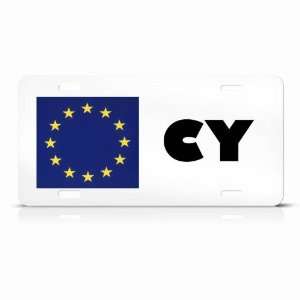  Cyprus European Union Flag Metal License Plate Wall Sign 