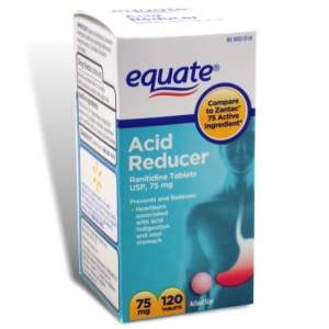 Acid Reducer, Ranitidine 75 mg, 120 Tablets, Equate  