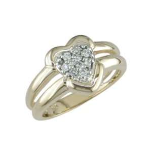  Fabiene   size 10.75 14K Gold Heart Shape Ring Jewelry