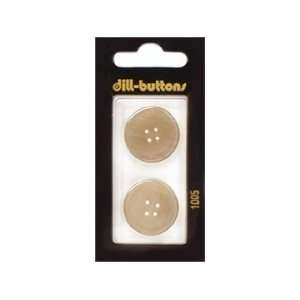  Dill Buttons 23mm 4 Hole Beige 2 pc (6 Pack)