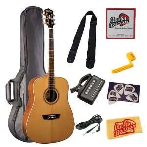  Washburn WD11SCE Dreadnought Cutaway Acoustic Electric Guitar 
