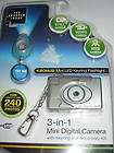Sharper Image 3 in 1 Mini Digital Video Camera Flashlight CD Small 