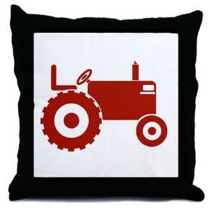 Red Tractor Decorative Throw Pillow, 18