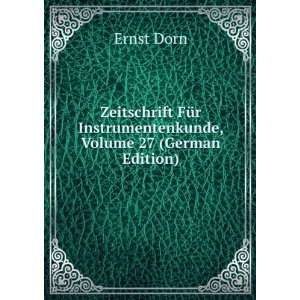   , Volume 27 (German Edition) (9785875639692) Ernst Dorn Books