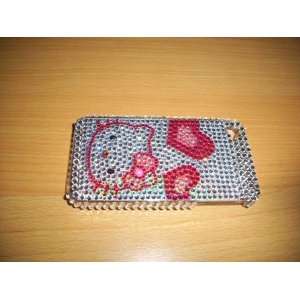  Hello Kitty Iphone 4 4g Bling Crystal Hard Case (Silver 