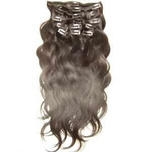  Clip in Hair Extensions Color #2 Darkest Brown Body Wave 