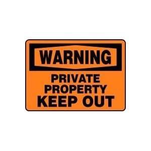   Private Property Keep Out 10 x 14 Aluminum Sign