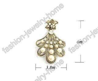 fashion a pair glass crystal pearl flower earrings  