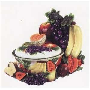  MIXED FRUIT 3 Dimensional Candy Dish Jar Tray *NEW 